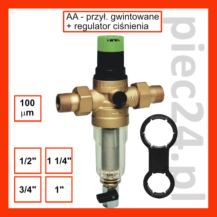 Honeywell Resideo Braukmann FK06 Filtr drobnosiatkowy z oplukiwaniem, z ...