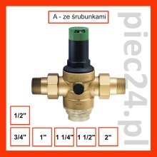 Honeywell Resideo Braukmann D06F Regulator ciśnienia - wersja standardowa (Z przyłączem gwintowanym, z obsadą siatki z tworzywa)