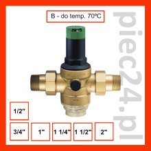 Honeywell Resideo Braukmann D06F Regulator ciśnienia - wersja standardowa (Z przyłączem gwintowanym, z obsadą siatki z mosiądzu)